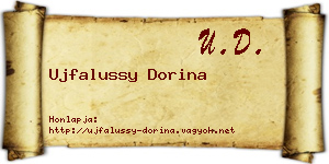 Ujfalussy Dorina névjegykártya