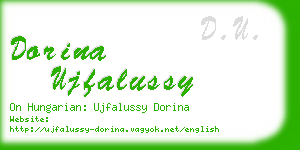 dorina ujfalussy business card